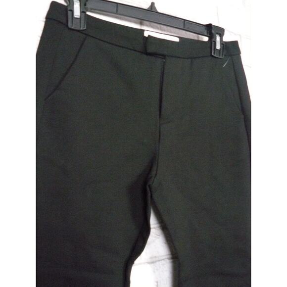 Joie Shawnta Caviar Black Cropped Cuffed Dress Pants 4 NEW - Picture 4 of 9